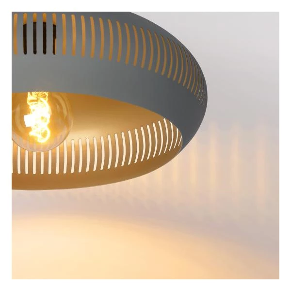 Lucide RAYCO - Plafonnière - Ø 45 cm - 1xE27 - Grijs - detail 3